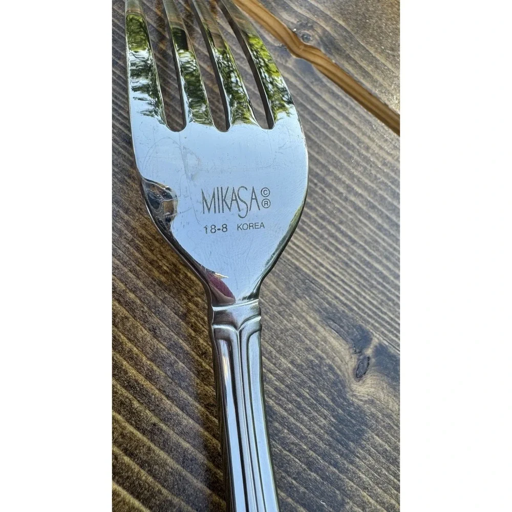 Mikasa PARALLELS Dinner Forks Set Of 4 Korea Stainless Flatware Replacement